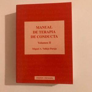 MANUAL DE TERAPIA DE CONDUCTA VOLUMEN II